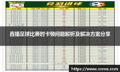 直播足球比赛时卡顿问题解析及解决方案分享